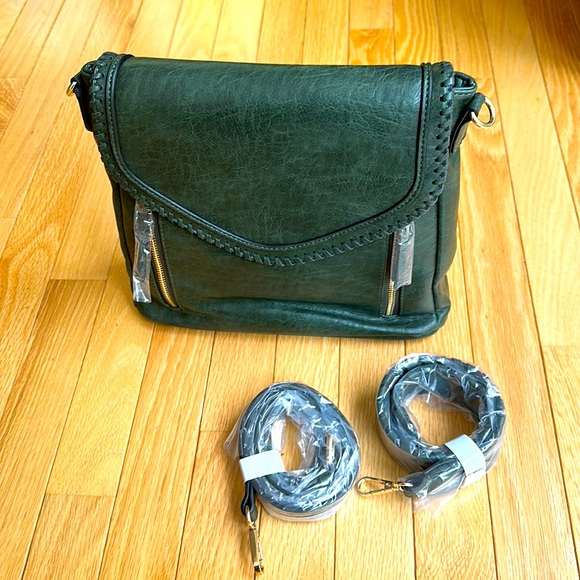 Jen & Co Bags Jen Co Dark Green Shoulder Bag Poshmark